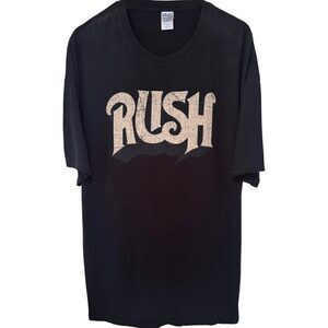 Rush M&O Knits Short Sleeve T-Shirt Men's 2XL Black Pre-Shrunk Cotton